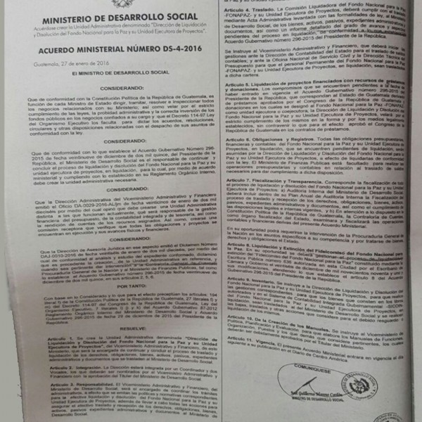 Acuerdo Ministerial DS-4-2016