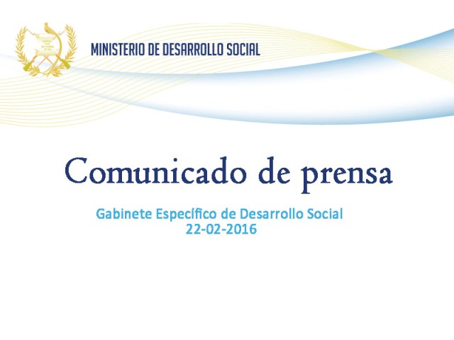 Portada comunicado